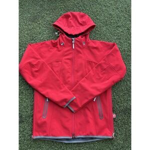 Mammut Women's red  Windstopper Hooded track  Jacket Size Large